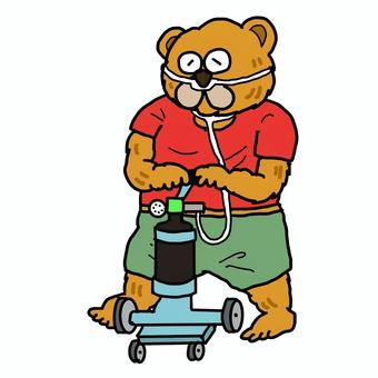 HOT bear (oxygen cylinder stand) red, JPG HOT bear (oxygen cylinder stand) red, bear, rehabilitation, pt, JPG
