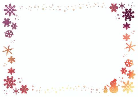 雪の結晶・暖色