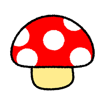 かわいい毒キノコ きのこ,キノコ,茸,毒,かわいい,イラスト,手描き,手書き風,シンプル,素朴のイラスト素材