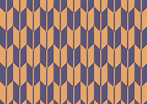 ぷっくりした紫とオレンジの矢羽根パターン ぷっくり,凹凸,立体感,パターン,テクスチャ,和柄,和風,矢羽根,矢絣,幾何学のイラスト素材