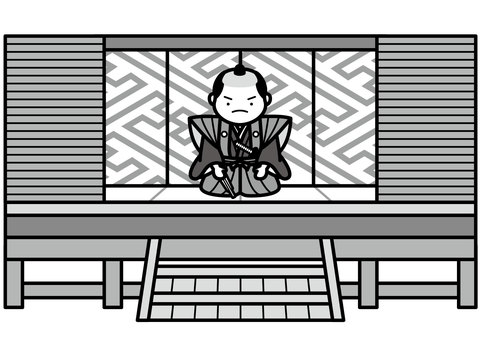 お裁き-2c お裁き-2c お裁き,お白州,奉行所,奉行,裁判,江戸,時代劇,仕事,職業,武士のイラスト素材