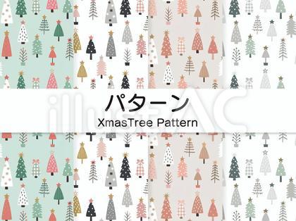 クリスマスツリーのシームレスな背景素材
