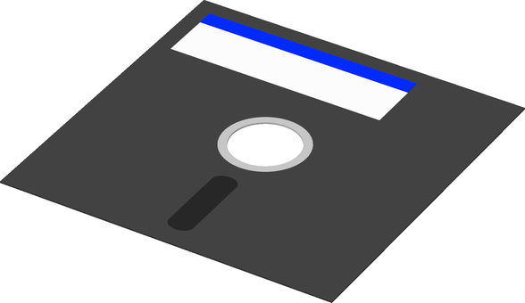 フロッピーディスク フロッピーディスク ストレージ,フロッピー,フロッピーディスク,四角形,黒色,3dcg,立体,デフォルメ,背景透過のイラスト素材