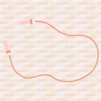 なわとび（線なしオレンジ） なわとび,線なし,オレンジ,運動,体育,学校,ダイエット,スポーツ,素材,イラストのイラスト素材