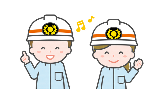 ミニ_2人_救急隊員の男女01 男性,女性,大人,職業,仕事,救急隊,救命,医療,搬送,事故のイラスト素材