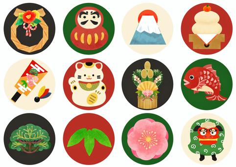 新年賀卡材料套裝 6, JPG 和 PNG 新年賀卡材料套裝 6, , JPG 和 PNG