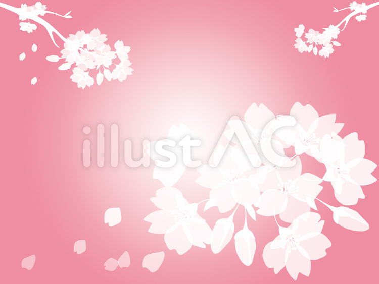 さくらシルエット背景5 桜,シルエット,背景のイラスト素材