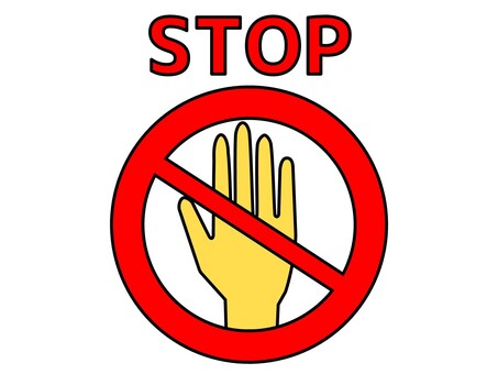 禁止マーク12 禁止,マーク,警告,注意,アイコン,赤,手,手指,指,触るなのイラスト素材