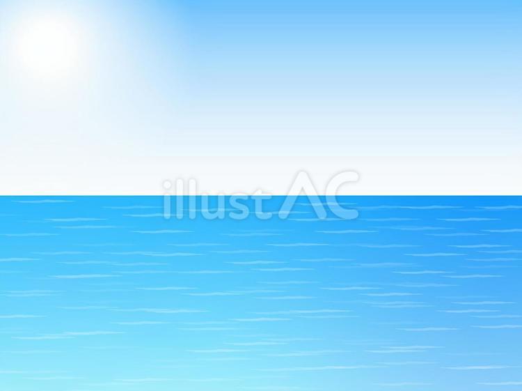 晴れの日の海 海,青空,夏のイラスト素材