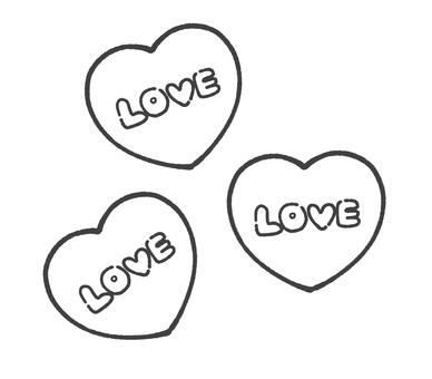 バレンタインの白黒手描きイラスト3 バレンタイン,手描き,白黒,チョコレート,ハート,可愛い,挿絵,お菓子,イベント,2月のイラスト素材