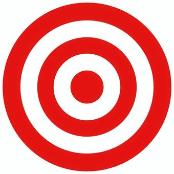 ターゲット　赤 ターゲット,シンプル,白背景,透過,アイコンのイラスト素材