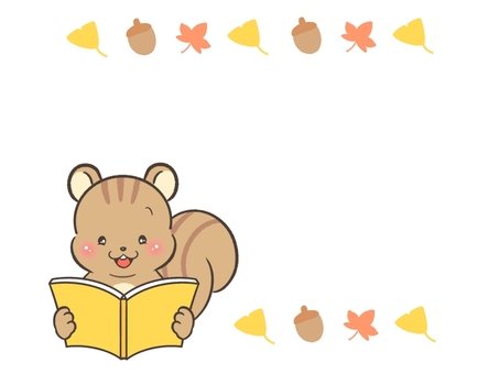 Reading squirrel (frame ver), , JPG and PNG