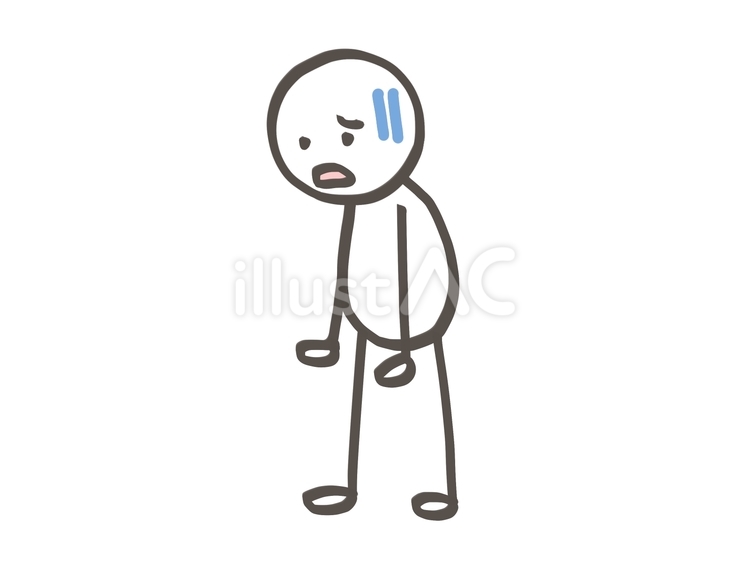 棒人間　がっかりだよ 棒人間,人,がっかりのイラスト素材