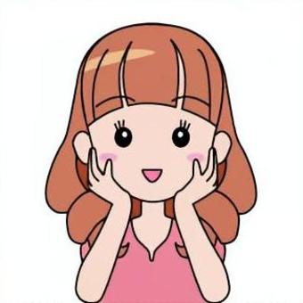 ロール髪の女性 ロール髪の女性 人物,かわいい,シンプル,カラー,ふわふわ,お洒落,髪型,おしゃれ,うれしい,赤らめるのイラスト素材