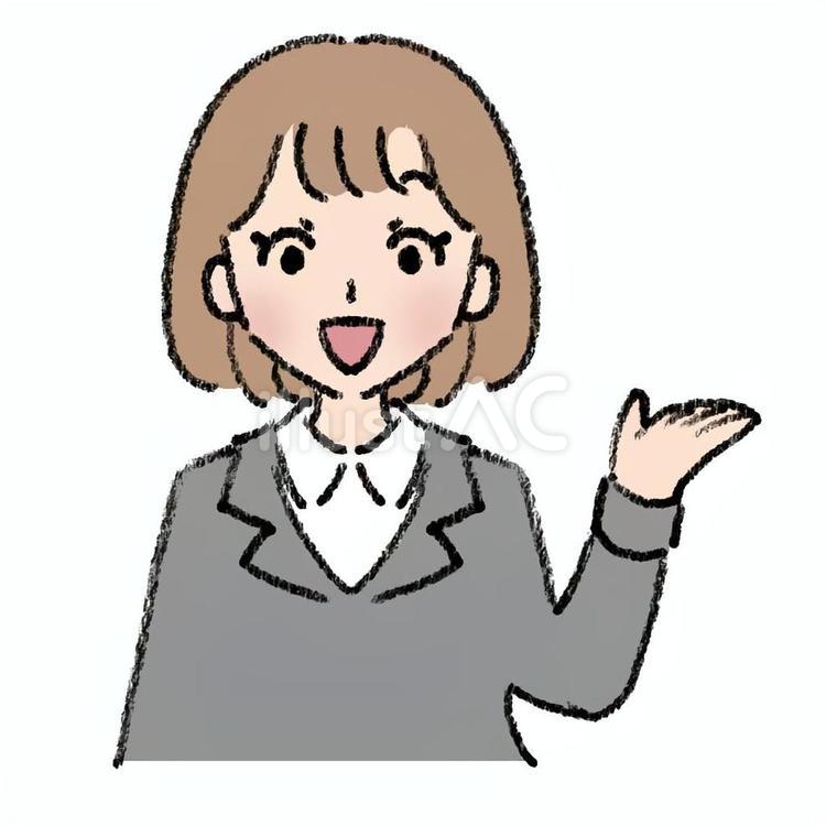 提案する女性 女性,かわいい,シンプルのイラスト素材