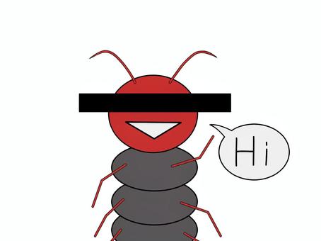 嫌いなあいつ ムカデ 色あり 嫌いなあいつ ムカデ 色あり 百足,害虫,虫,シンプル,手描き,多足,触角,毒虫,目線,色ありのイラスト素材