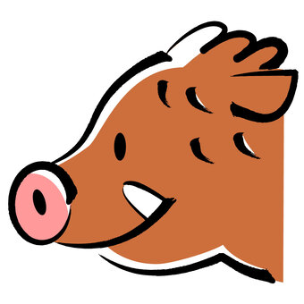 Wild boar profile, , JPG, PNG and AI