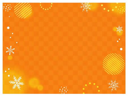 かわいい黄色の市松模様背景素材 和柄,暖房,暖かい,フレーム,背景,冬のイラスト素材