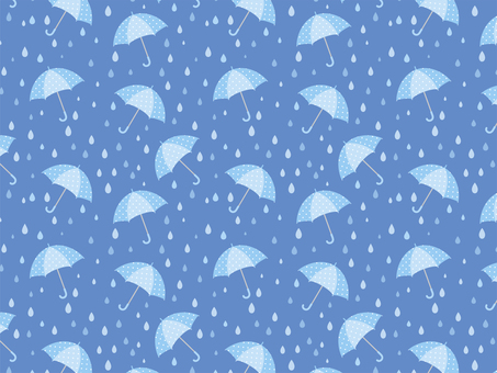 雨傘のシームレスパターン_水色x青 雨傘のシームレスパターン_水色x青 雨,雫,梅雨のイラスト素材
