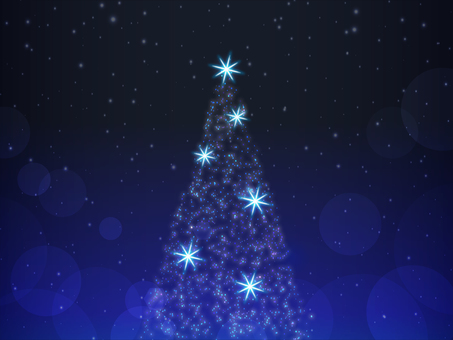 クリスマスのイルミネーション01 クリスマス,ツリー,光,イルミネーション,雪,冬,雪の結晶,キラキラ,おしゃれ,きれいのイラスト素材