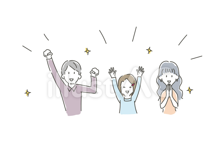 応援する家族 人物,家族,ファミリーのイラスト素材