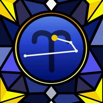 シームレスなモザイク　牡羊座　ｐ おひつじ座,牡羊座,星占い,ホロスコープ,占星術,12星座,宇宙,天体,天文,ギリシャ神話のイラスト素材