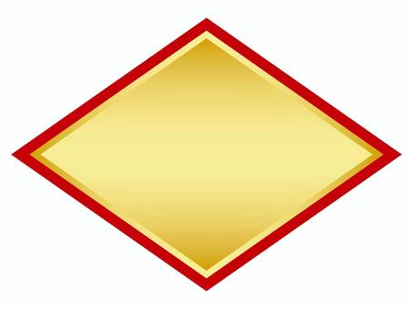 金色の菱形フレーム 金色の菱形フレーム 菱形,金色,フレームのイラスト素材