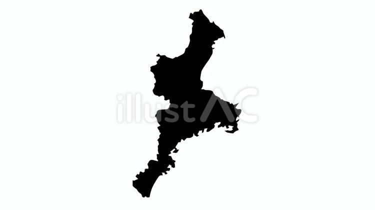 三重県地図のシルエット 三重県,シルエット,地図のイラスト素材