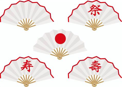 扇子セットc 扇子セットc 扇子,扇,寿,祭,センス,和,和風,飾り,伝統,文化のイラスト素材