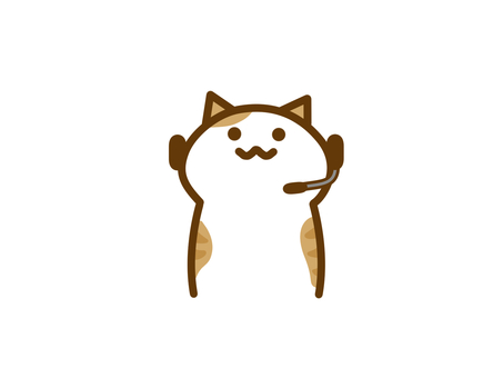 コールセンターで働く猫2　イラスト素材 コールセンター,オペレーター,対応,仕事,業務,ねこ,働く,イラスト,かわいい,ゆるいのイラスト素材