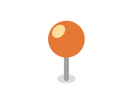 マップピン（オレンジ） オレンジ,ピン,ピン留め,地図,目印,目的地,現在地,場所,表示,位置情報のイラスト素材