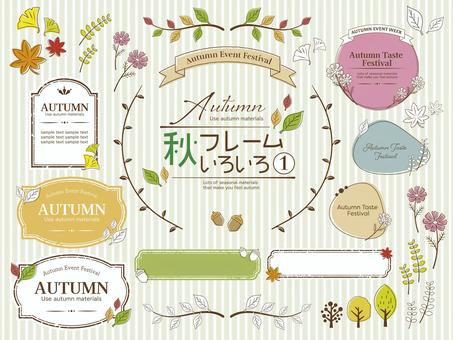 Illustration, autumn, headline, frame, 