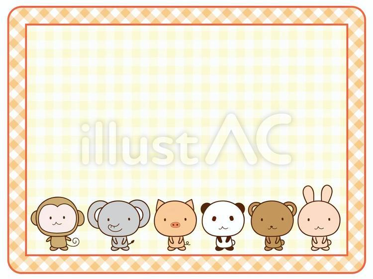 動物フレームイラスト No 無料イラストなら イラストac
