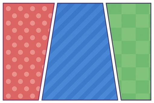 コラボ　コマ割り　カラフル ３コマ,漫画,コラボ,コラボ配信,コマ割り,模様,横,図形,背景,vsのイラスト素材