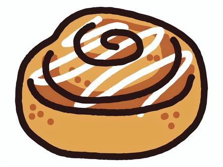 焼きたてシナモンパン 焼きたてシナモンパン シナモンパン,シナモンロール,パン,菓子パン,おやつ,食事,食べ物,朝食,昼食,間食のイラスト素材