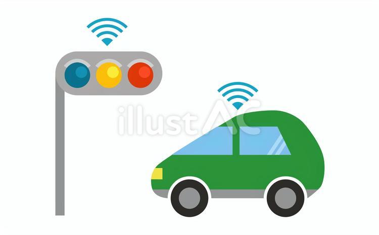 自動運転の無料素材 アイコン,ビジネス,センサーのイラスト素材