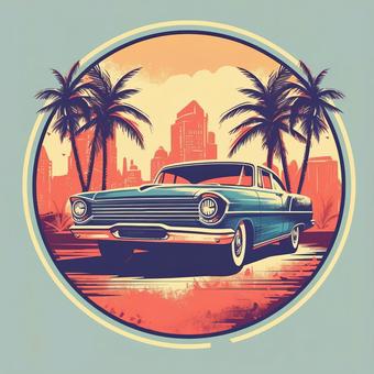 Illustration, hawaii, car, vehicle, 