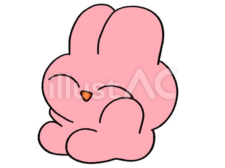 にっこりうさぎさん 笑顔,うさぎ,ウサギのイラスト素材
