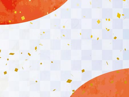 正月和風和柄年賀状 年賀状,和柄,和風,正月,可愛い,美しい,ベクター,紙吹雪,パーティー,お祝いのイラスト素材