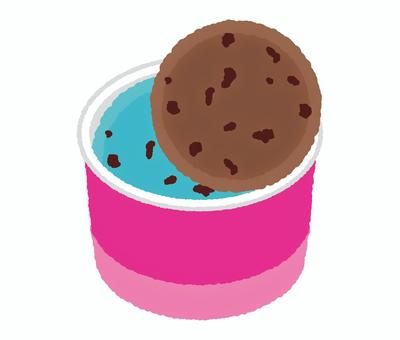 アイスクリーム・カップ カップアイス,アイスクリーム,アイス,デザート,スイーツ,チョコレートアイスクリーム,おやつ,チョコ味,チョコ,チョコアイスのイラスト素材