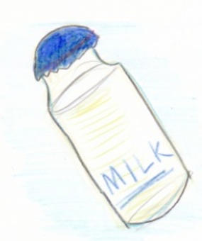 Milk bottle, milk bottle, JPG