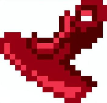 ドット絵の赤の布団用掃除機です。 ドット絵,布団掃除機,クリーナー,シンプル,ダニ対策,ハンディクリーナー,吸引,家電,生活,ほこり取りのイラスト素材