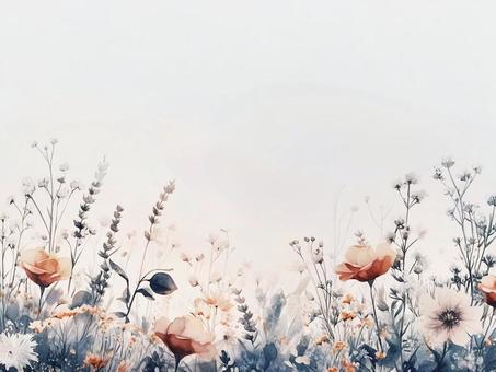花のオシャレな枠のイラスト