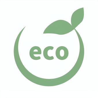 エコ　環境ロゴのイラスト素材 エコロジー,アイコン,ロゴ,エコ,リサイクル,クリーン,節電,エネルギー,環境,省エネのイラスト素材