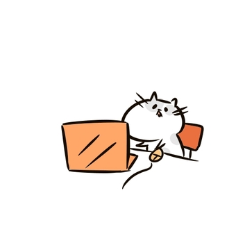 Illustration, cat, tiny, computer, JPG