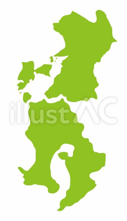 熊本県と鹿児島県の地図 熊本県,鹿児島県,地図のイラスト素材