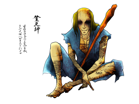 貧乏神 貧乏神,妖怪,お化け,あやかし,怪談,化物,夏,夜,奇譚,お化け屋敷のイラスト素材