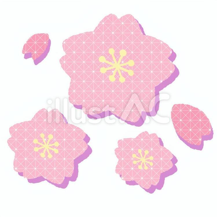 かわいい桜② 花,桜,春のイラスト素材