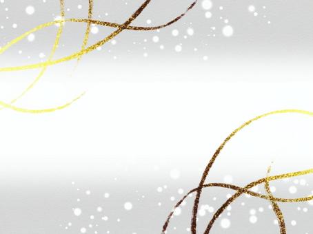 金色の曲線と灰色の背景 金,筆,背景,灰色,キラキラ,泡,光,雪,和風,年賀状のイラスト素材