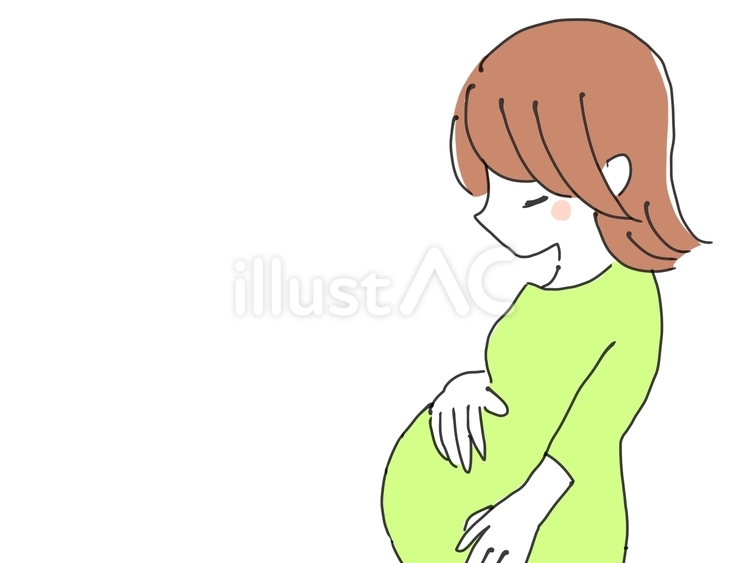 妊娠している女性のイラスト 妊娠,妊婦,マタニティのイラスト素材